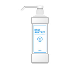 Hand sanitizer vector icon.Realistic vector icon isolated on white background hand sanitizer.