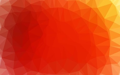 Fototapeta premium Light Red, Yellow vector polygonal pattern. Creative illustration in halftone style with gradient. Brand new design for your business.