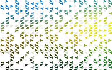 Light Blue, Yellow vector backdrop with lines, triangles. Beautiful illustration with triangles in nature style. Pattern for busines ad, booklets, leaflets