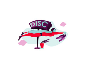 vector Illustrations shopping discount, men shopping enthusiastic
