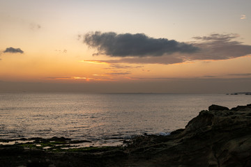 夕暮れの野島崎　千葉県南房総市　日本