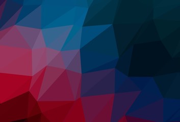 Obraz premium Dark Blue, Red vector low poly texture.