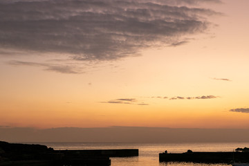 夕暮れの野島崎　千葉県南房総市　日本