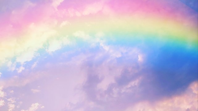 sky rainbow very beautiful in abstract