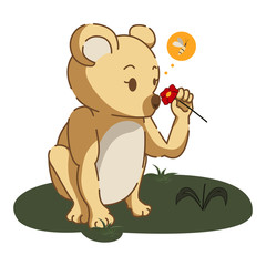 vector Illustrations Cute bear, cute animal