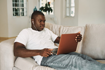 man using laptop