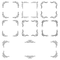 Ornaments frames Separator elements for Classic Vintage Wedding Invitation great for Wedding Card Design