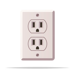 Electrical outlet vector isolated illustration