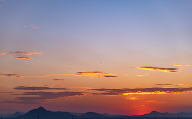 Dramatic evening cloudscape in mountain,twilight sky 