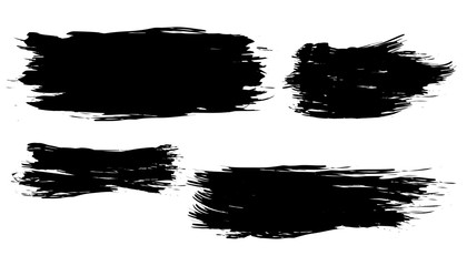 hand drawn of brush stroke for black ink paint. grunge backdrop, dirt banner, watercolor design and dirty texture. vector illustration