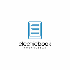 Modern and clean logo design of e-book with clear background - EPS10 - Vector.