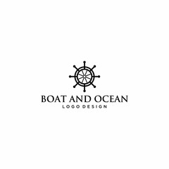 Fototapeta premium Simple, clean and modern logo design of ocean with clear background - EPS10 - Vector.