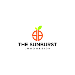 Simple logo design of sunburst with white background - EPS10 - Vector.
