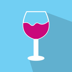 wine glass icon vector on color background. wine glass symbol illustration template color editable