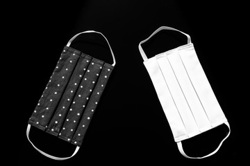 Masques pour la protection du visage contre virus, allergie, épidémie et pandémie mondiale. Pour lutter contre le coronavirus, le COVID-19.