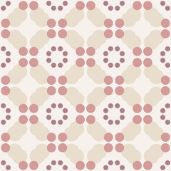 Abstract geometric seamless pattern. Geometrical ornament of circles. Vector colorful illustration. Endless texture.