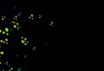 Dark Blue, Yellow vector background with bent lines.