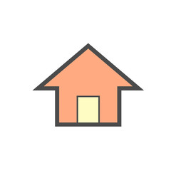 Home vector icon design on white background.