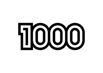 Number 1000 icon design