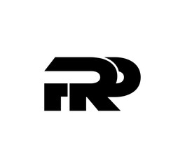 Initial 2 letter Logo Modern Simple Black RP