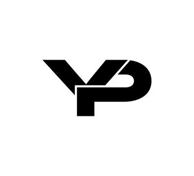 Initial 2 letter Logo Modern Simple Black YP