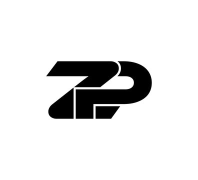 Initial 2 letter Logo Modern Simple Black ZP