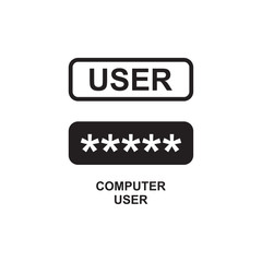 COMPUTER USER ICON , 