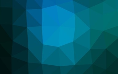 Light BLUE vector polygonal pattern. Shining illustration, which consist of triangles. Triangular pattern for your business design.