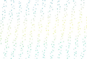 Light Blue, Yellow vector template with musical symbols.