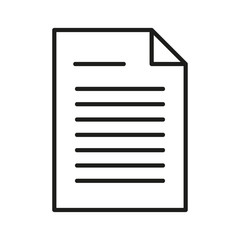 Document icon vector on white background