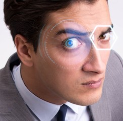 Concept of sensor implanted into human eye