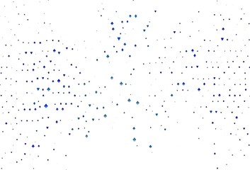 Light BLUE vector template with poker symbols.