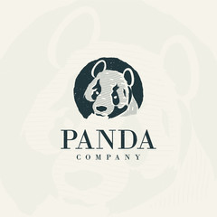 Panda logo design Premium Vector