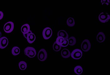 Dark Purple vector template with circles.