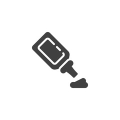 Cream squeeze bottle vector icon. filled flat sign for mobile concept and web design. Bottle with sauce glyph icon. Symbol, logo illustration. Vector graphics