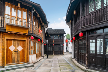 Qinghefang ancient street view in Hangzhou city Zhejiang province China