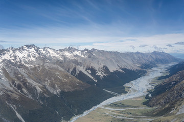  Dobson river valley and Ben Oahu range from north,  New Zealand © hal_pand_108