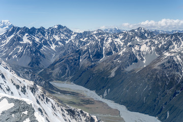 Ben Oahu range and Mt. Sealy north of Dobson river valley,  New Zealand