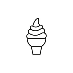 Ice cream icon vector on white background