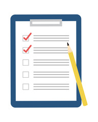 チェックリスト　書類　鉛筆　予定