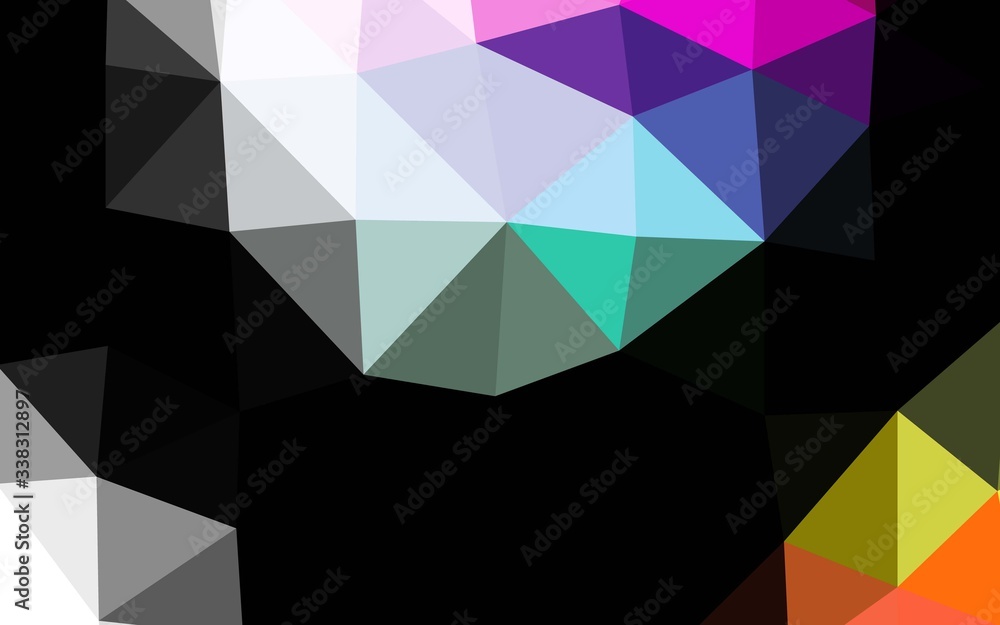 Fototapete light multicolor, rainbow vector abstract mosaic backdrop. colorful illustration in abstract style w