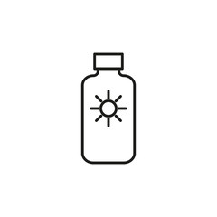 Sunscreen lotion icon vector on white background