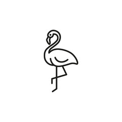 Flamingo icon vector on white background
