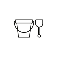 Sand bucket icon vector on white background
