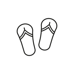 Flip flops icon vector on white background