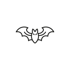 Bat icon vector on white background