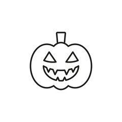 Pumpkin icon vector on white background