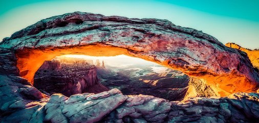 Mesa arch,Canyonland National park  when sunrise,Moab,Utah,usa..