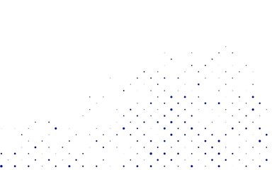 Light BLUE vector backdrop with dots. Glitter abstract illustration with blurred drops of rain. Template for your brand book.