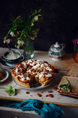 Carrot Cake Cinnamon Rolls with Cream Cheese Frosting..selective focus